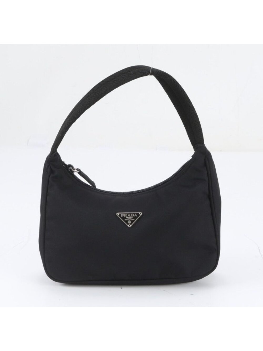 Prada Tessuto Nylon Triangle Logo Handbag Black